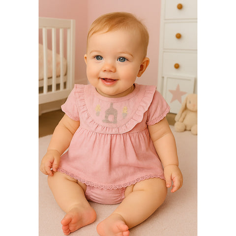 Baby Frock - Butterfly - Pink