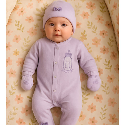 3 Pieces Baby Gift Set - Purple