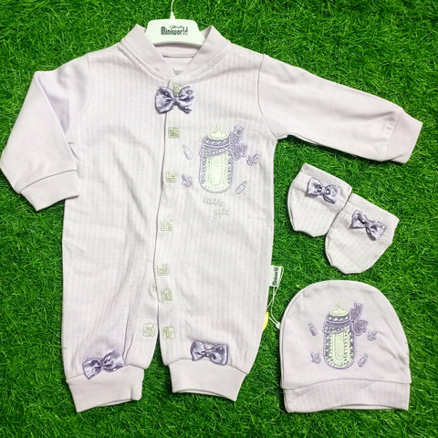 3 Pieces Baby Gift Set - Purple