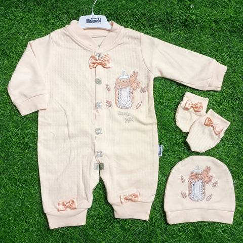 3 Pieces Baby Gift Set - Peach