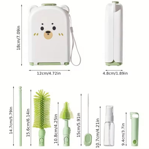 Portable Bottle Brush Set