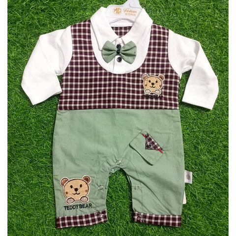 Baby Romper - Bear Green - D25
