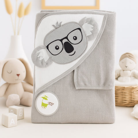 Hooded Towel - Gray - Fashion Baby