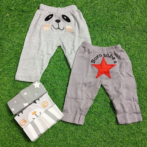 Pack Of 5 Trousers - Gray - Design 2509