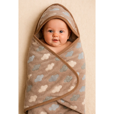 Plush Wrapping Sheet - Clouds