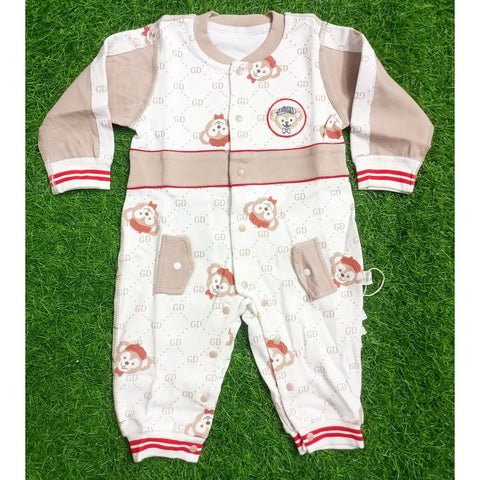 Winter Baby Romper - Monkey - Brown
