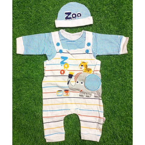 Romper with Cap - Lion Blue