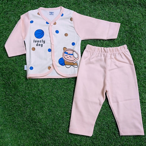 Night Suit - Lovely Dog - Pink