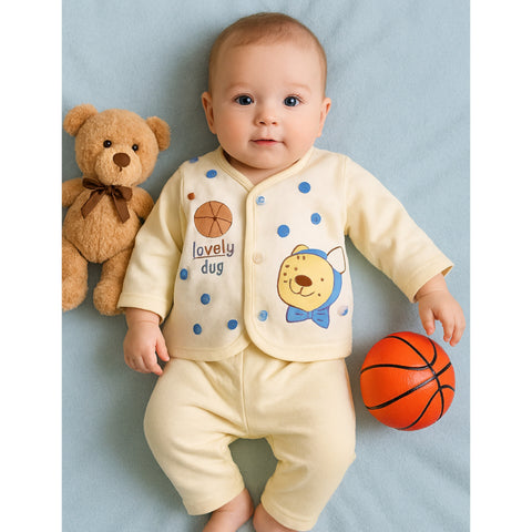 Night Suit - Lovely Dog - Yellow