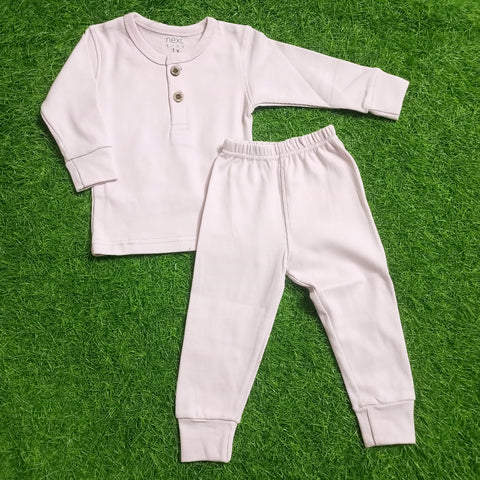 Next - Long Sleeve Shirt & Pent - Light Pink