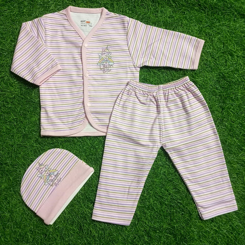 Shirt & Trouser with Cap - Pink Lining