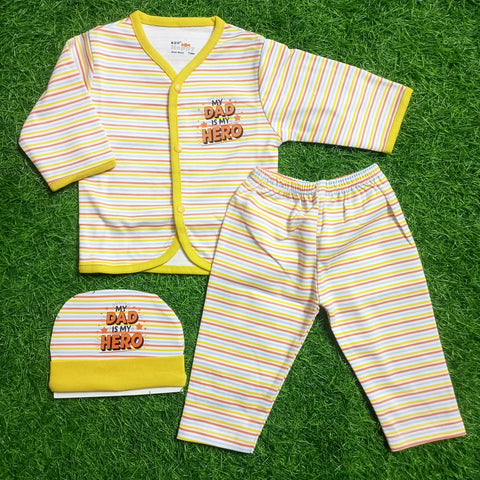 Shirt & Trouser with Cap - Mustard Lining