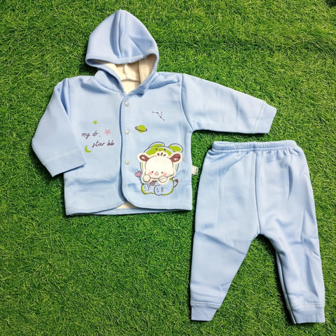2 Pieces - Hooded Set - Blue