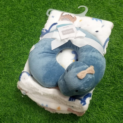 Imported Super Soft Baby Blanket with Neck Pillow