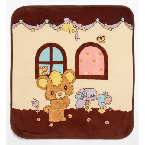 Baby Blanket - Brown - Cartoon