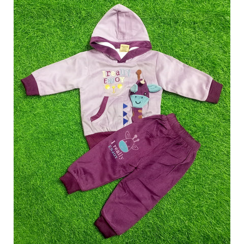 Winter - Hoodie & Trouser - Giraffe Purple