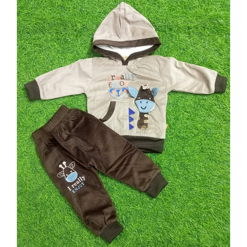 Winter - Hoodie & Trouser - Giraffe Dark Brown