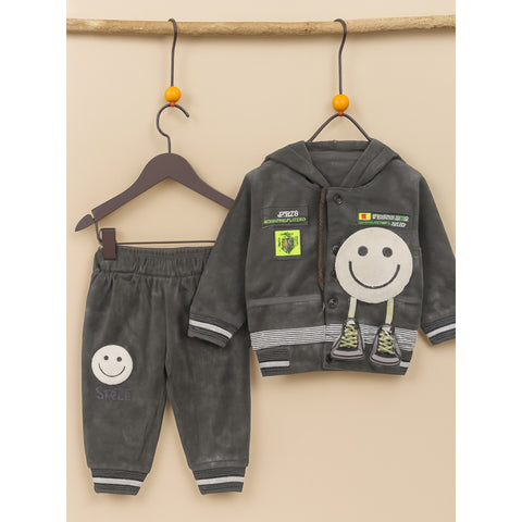 Winter - Hoodie & Trouser - Smiley Gray