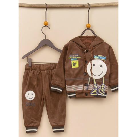 Winter - Hoodie & Trouser - Smiley Brown