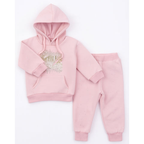 Winter - Hoodie & Trouser - Pink Smile