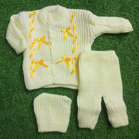 Wool Shirt & Trouser with Cap - Ribbon Style