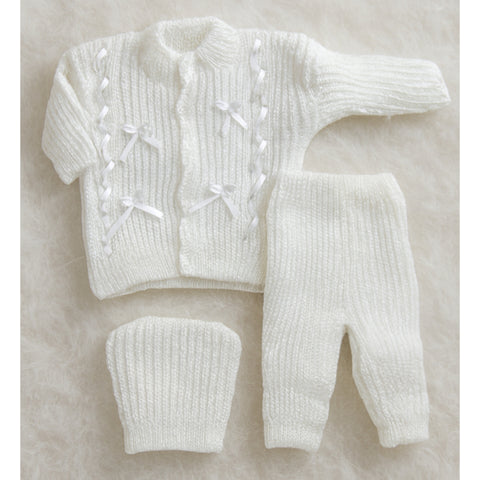 Wool Shirt & Trouser with Cap - Ribbon Style