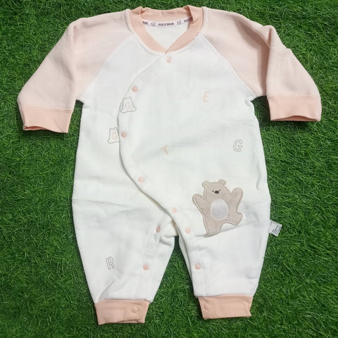 Winter - Baby Romper - Bear Peach
