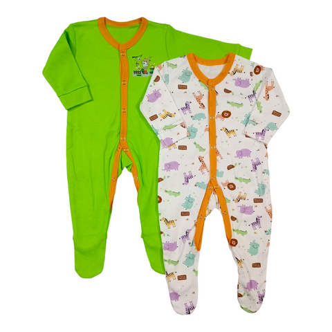 Pack of 2 Romper - Dark Green - D5