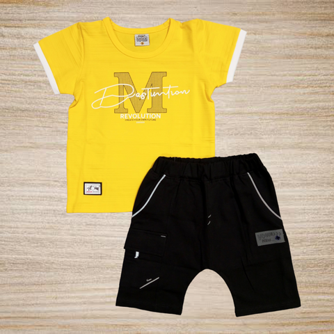 SB - T.Shirt & Short - Yellow - TS2407