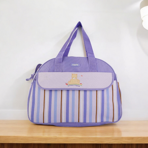 D-Shape Diaper Bag - Stripes