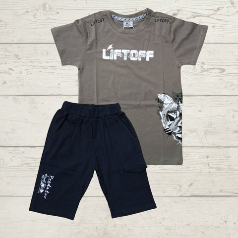 T.Shirt & Short - liftoff Brown