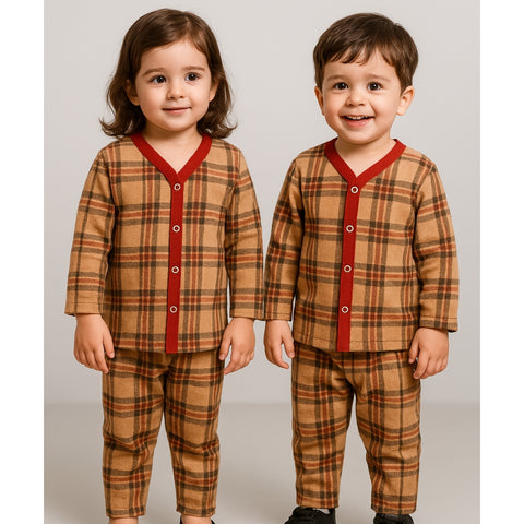 Summer Night Suit - Design 25 - Red Check