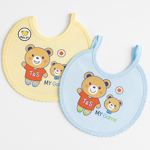 Pack of 2 Bibs - Yellow & Blue