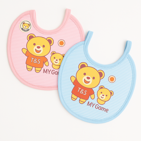 Pack of 2 Bibs - Blue & Pink