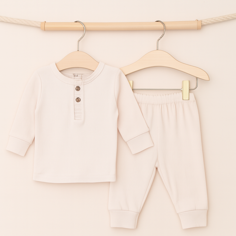 Next - Long Sleeve Shirt & Pent - Light Pink