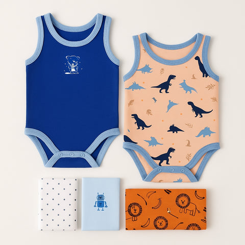 Pack of 5 Sleeve Less Bodysuits