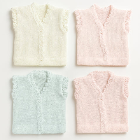 Pack of 4 - Buttoned Woolen Vests