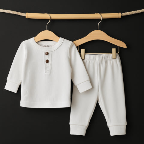 Next - Long Sleeve Shirt & Pent - White