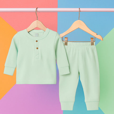 Next - Long Sleeve Shirt & Pent - Light Green