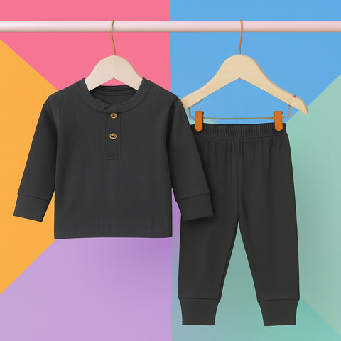 Next - Long Sleeve Shirt & Pent - Black