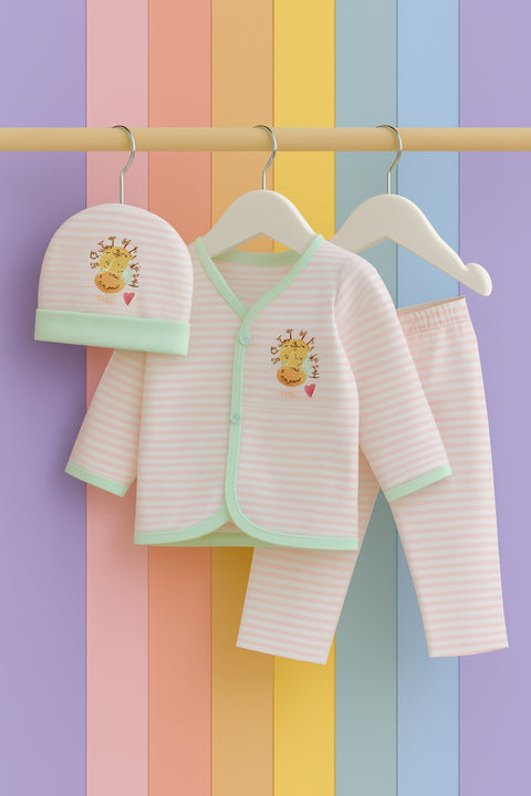 Shirt & Trouser with Cap - Green Lining