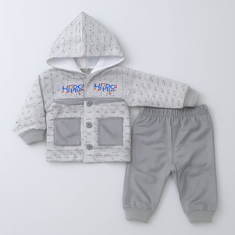 Winter - Hoodie & Trouser - Alphabet Gray