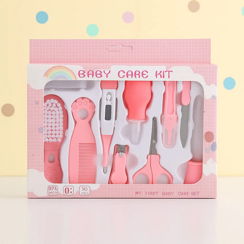 10 Pieces Baby Care Kit - Pink