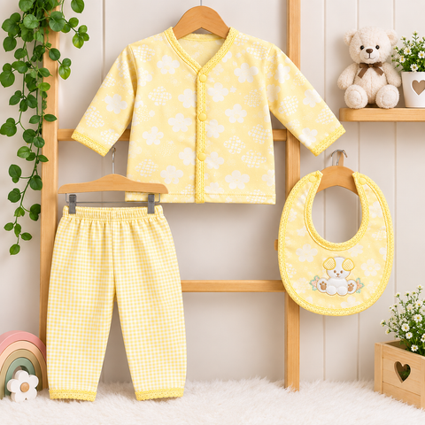 Premium Shirt & Trouser With Bib - Yellow