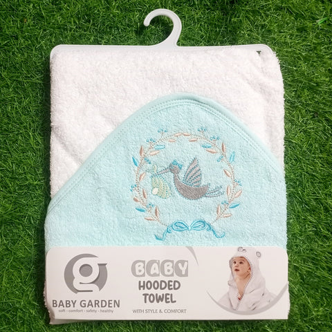 Baby Hooded Towel -  Baby Garden - Design 2