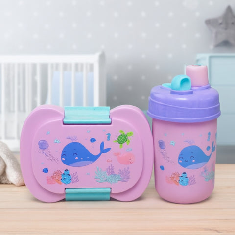 Lunch Box & Water Bottle - Purple