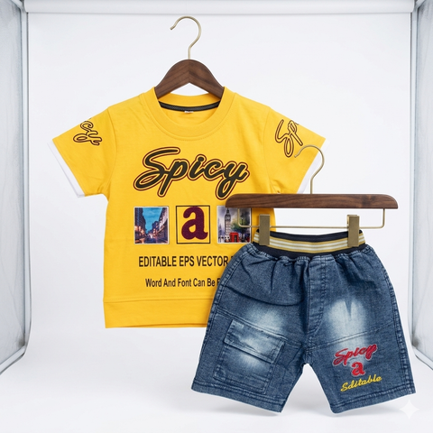 T.Shirt & Nicker - Yellow - Spicy