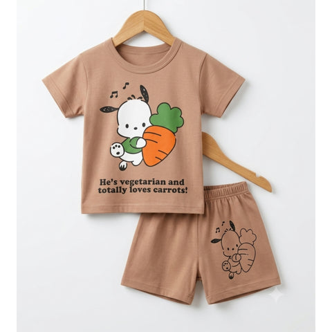 T-Shirt & Shorts - Brown - Rabbit