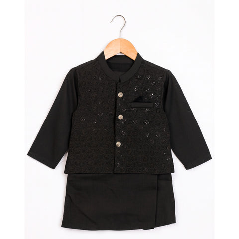 3 Pieces - Kameez Shalwar with Embroidered Waistcoat - K30