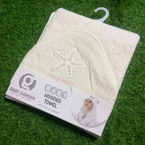 Baby Hooded Towel -  Baby Garden - Design 3